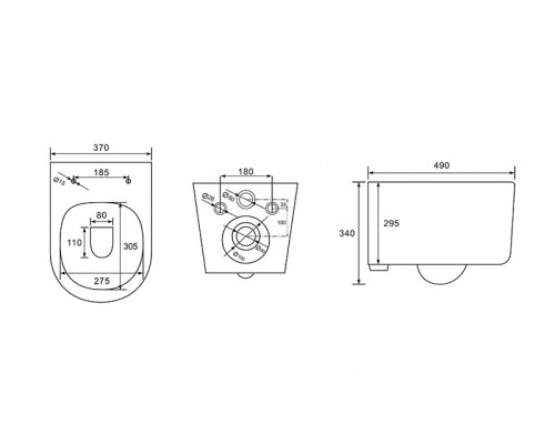 SET AQUATEK МИЯ Т (рама AQUATEK Standard INS-0000012(без клавиши и крепежа)+унитаз МИЯ AQ2004T-00 с тонким сиденьем soft-close SET AQUATEK МИЯ Т