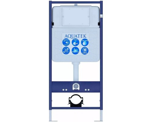 SET AQUATEK ВЕГА cmp (рама AQUATEK Standard INS-0000012(без клавиши и крепежа)+унитаз компакт ВЕГА AQ1904-00 с тонким сиденьем soft-close SET AQUATEK ВЕГА cmp