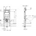111.796.00.1 Инсталляция Geberit Duofix для подвесного унитаза, 114 см, со смывным бачком скрытого монтажа Sigma 8 см, крепеж к стене в комплекте 111.796.00.1