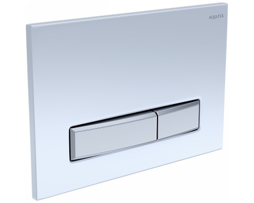 KDI-0000030 (009A-2) Панель смыва Slim Белая глянец (клавиша прямоугольная, хром) KDI-0000030