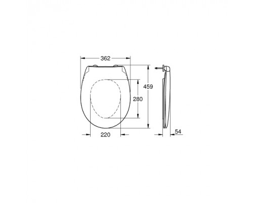 39493000 Bau Ceramic Сиденье для унитаза (с микролифтом), альпин-белый 39493000