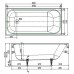 Wotte Start 1600х750х458 ванна чугунная (БП-э0001106) Start 1600x750
