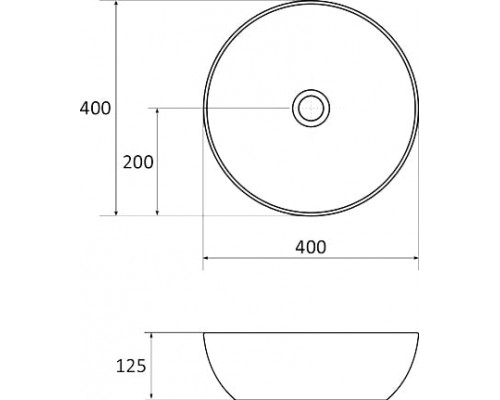 Умывальник UNI 400 SLIM керамический белый XJX01140002