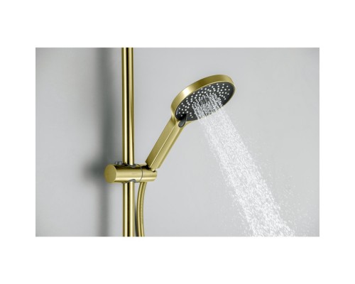 AQ1748BG ЛУГАНО смеситель для ванны с душевым гарнитуром 3jet, шлиф. золото AQ1748BG