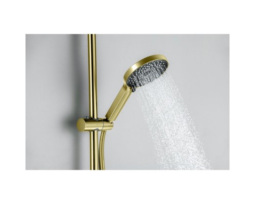 AQ1748BG ЛУГАНО смеситель для ванны с душевым гарнитуром 3jet, шлиф. золото AQ1748BG