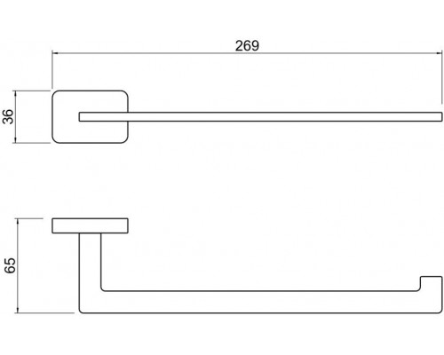 AQ4319MB ЛИБРА полотенцедержатель, матовый черный AQ4319MB