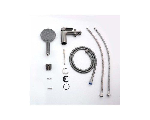 AQ1844BGM НИКА смеситель врезной на борт ванны на 1 отв., оружейная сталь AQ1844BGM