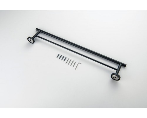 AQ4230MB ОБЕРОН полотенцедержатель двойной 600 мм, матовый черный AQ4230MB