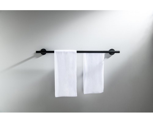 AQ4230MB ОБЕРОН полотенцедержатель двойной 600 мм, матовый черный AQ4230MB