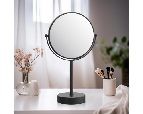 AQ4914MB зеркало косметическое настольное 5х, матовый черный AQ4914MB
