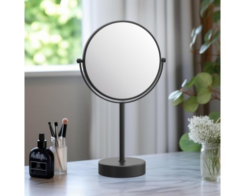 AQ4914MB зеркало косметическое настольное 5х, матовый черный AQ4914MB