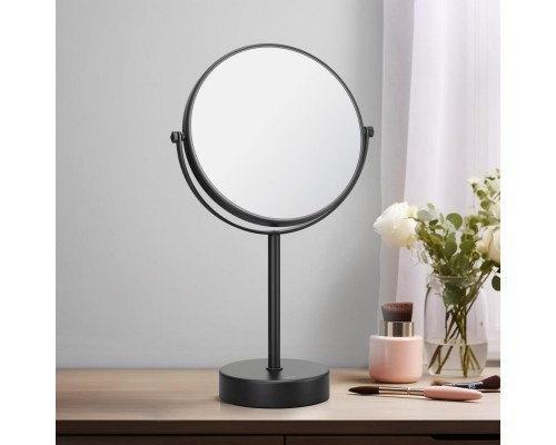 AQ4914MB зеркало косметическое настольное 5х, матовый черный AQ4914MB