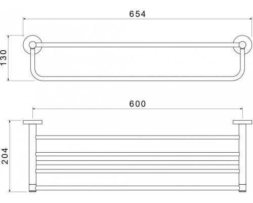 AQ4115CR ЕВРОПА полка для полотенец AQ4115CR