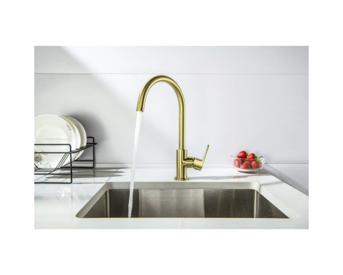 AQ1282BG ОБЕРОН смеситель для кухни, шлиф. золото AQ1282BG