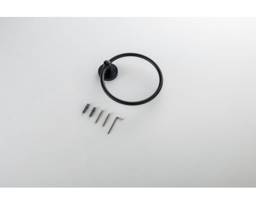 AQ4212MB ОБЕРОН полотенцедержатель кольцо, матовый черный AQ4212MB