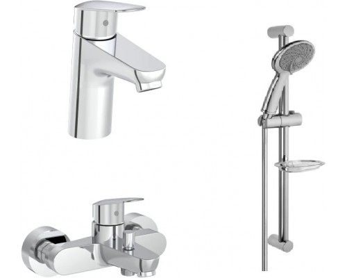 A42302EXP Flow Round Набор смесителей 3-в-1 в одной упаковке (смеситель для раковины, смеситель для ванны, душевой гарнитур) A42302EXP