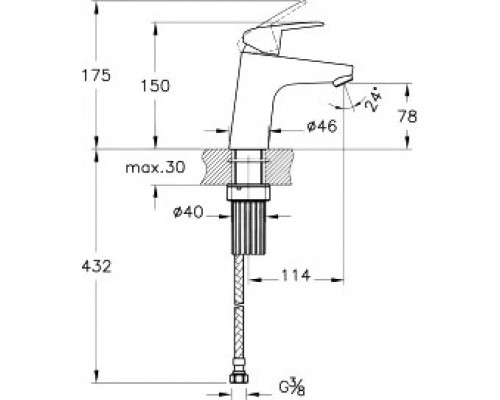 A42302EXP Flow Round Набор смесителей 3-в-1 в одной упаковке (смеситель для раковины, смеситель для ванны, душевой гарнитур) A42302EXP