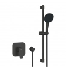 1053352430 CUBEO Душевой комплект (смеситель внутр монтажа для душа без встр части, душ гарн-р Tempesta Cube 110, подкл для душ шланга ), мат черный 1053352430