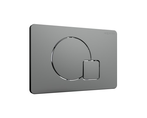 KDI-0000070(QC-1) Панель смыва Оружейная сталь матовая (клавиши круг/квадрат), 162244 мм KDI-0000070