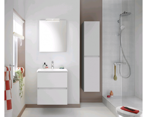 Шкаф-пенал, Burg, Rocio, шгв 350-320-1600, петли-универсальные (слева или справа), цвет-белый матовый