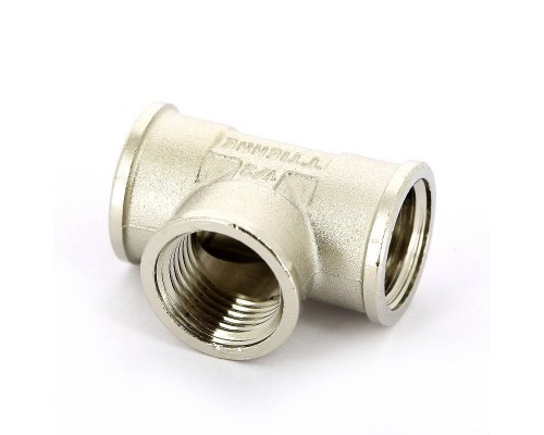 Тройник В никелированный TIEMME 1/2" Тройник В никелированный TIEMME 1/2"