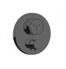 Смеситель для душа, Almar, Core, на 3 потребителя, цвет-Absolute Black Brushed PVD