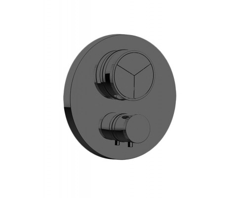 Смеситель для душа, Almar, Core, на 3 потребителя, цвет-Absolute Black Brushed PVD