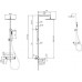 Allen Brau Priority Душевая стойка 27,7x50,9x123,2h см, излив 11,4 см, цвет: хром 5.31A10-00