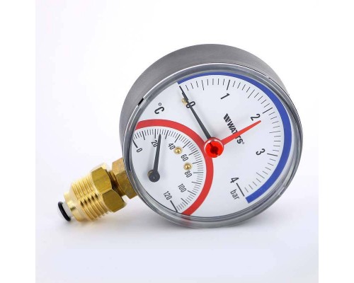 Термоманометр радиальный F+R828 WATTS Ind 4 бара 120°C 1/2"