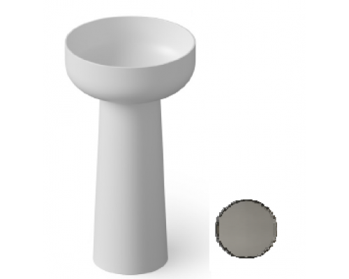 Раковина, DEA Design, Pedestal Basin, шгв 480-480-880, отверстия для смесителя-отсутствуют, цвет-Smoky Black Раковина, DEA Design, Pedestal Basin, шгв 480-480-880, отверстия для смесителя-отсутствуют, цвет-Smoky Black