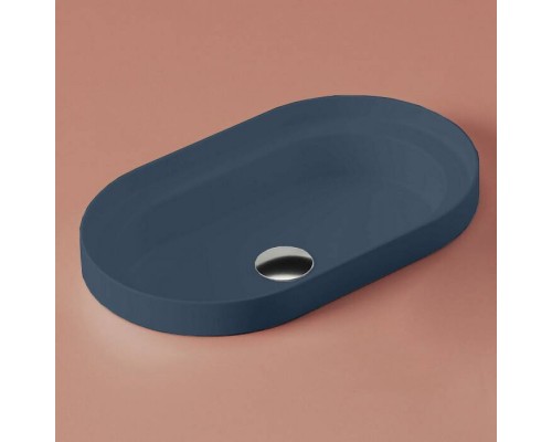 Раковина, Artceram, FUORI SCALA, шгв 583-363-130, отверстия для смесителя-отсутствуют, цвет-Blue notte