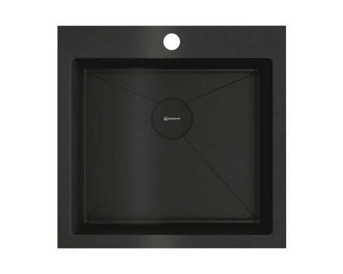 Мойка, OMOIKIRI, Akisame, шгв 510-510-200, отверстия для смесителя-1, цвет-графит