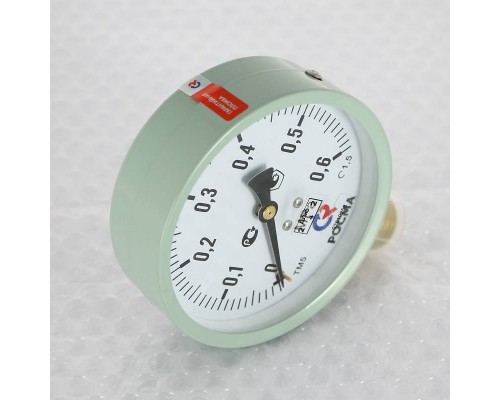 Манометр Росма ТМ-510 P.00 100/6 (1/2", 0-6 бар, 1,5) M2 радиальный