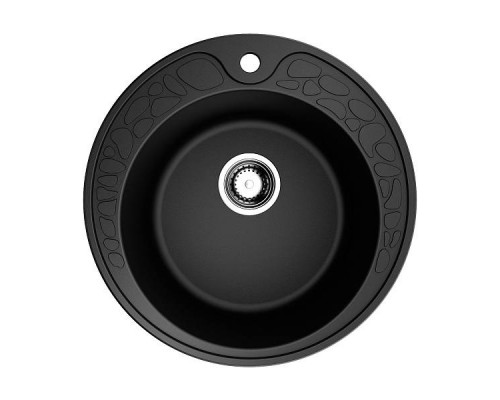 Omoikiri Tovada 51-BL Кухонная мойка Artgranit 51x51 см, цвет: черный 4993369