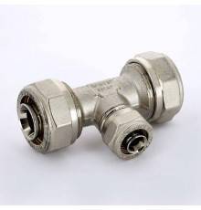 Тройник обжим никелированный UNI-FITT 26х16х26