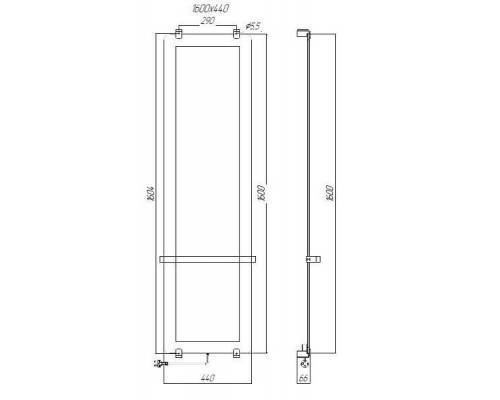 Allen Brau Infinity Полотенцесушитель электрический 160x44 см, с рейлингом и креплением 00288922 Allen Brau Infinity Полотенцесушитель электрический 160x44 см, с рейлингом и креплением 00288922