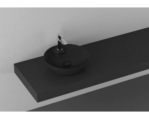 Раковина, ISVEA, SistemaY Soft, шгв 450-450-120, отверстия для смесителя-1, цвет-черный матовый