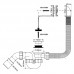Слив-перелив McAlpine L368 х D34 мм нерж. реш. пробкой и цепочкой выход D=40/50 мм