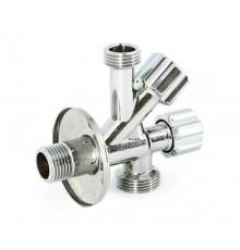 Вентиль комбинированный Uni-Fitt Н 1/2" х 1/2" х 3/4" универсальный, хром.