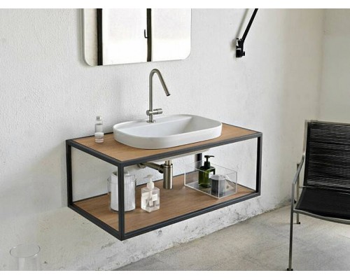 Раковина, Scarabeo, Glam, шгв 560-390-140, отверстия для смесителя-отсутствуют, цвет-белый