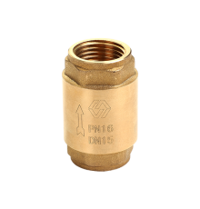 Клапан обратный, Premium, 1/2, ВВ, PN 16, с латунным сердечником