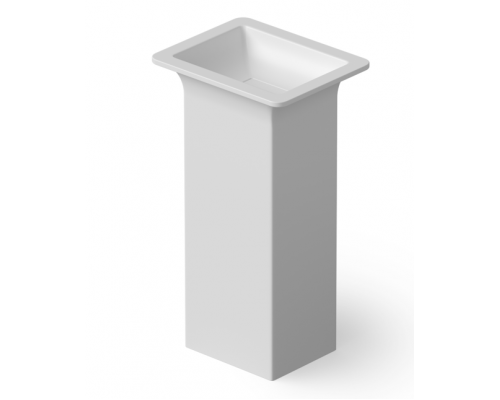 Раковина, DEA Design, Pedestal Basin, шгв 500-400-900, отверстия для смесителя-отсутствуют, цвет-белый матовый