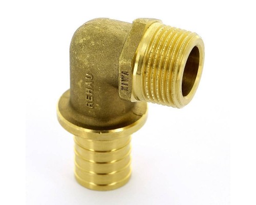 Угол надвижной Н латунный REHAU 20x3/4"