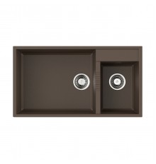 Omoikiri Tedori 85-2-U ES Кухонная мойка из Tetogranit 85x23,5 см, цвет: espresso 4997240