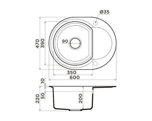 Omoikiri Sakaime 60E-WH Кухонная мойка Tetogranit 60x47 см, цвет: белый 4993136 Omoikiri Sakaime 60E-WH Кухонная мойка Tetogranit 60x47 см, цвет: белый 4993136