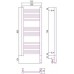 Сунержа Богема 3.0 Полотенцесушитель электрический 30x80h, прав., цвет: состар. латунь 051-5805-8030