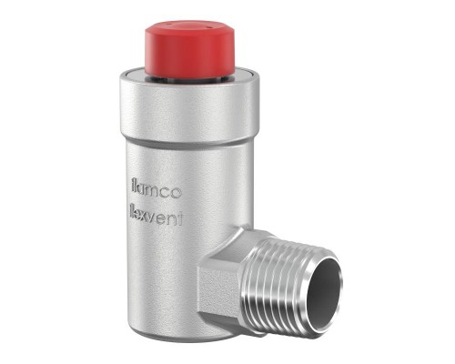 Воздухоотводчик автоматический Flamco Flexvent H 1/2" угловой, никелированный