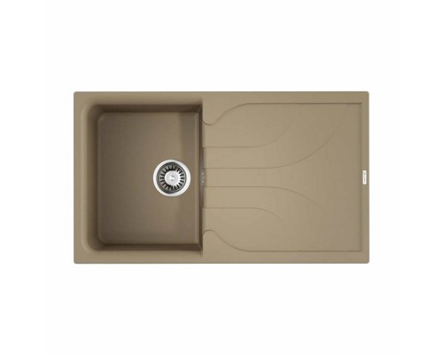 Мойка, OMOIKIRI, Yasugata, шгв 860-500-225, отверстия для смесителя-2 промаркированных, цвет-шампань