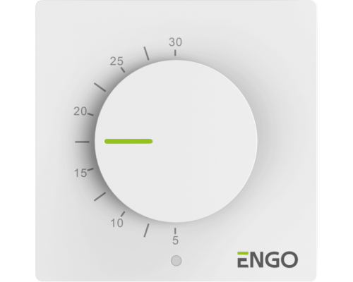 Терморегулятор, ENGO, непрограммируемый, 230 В, белый Терморегулятор, ENGO, непрограммируемый, 230 В, белый