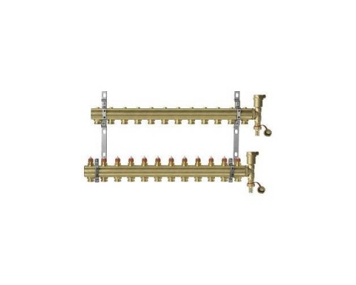Группа коллект лат 1" м/м 12в 3/4" ЕК н/р в/к FHF-set Danfoss 088U0712
